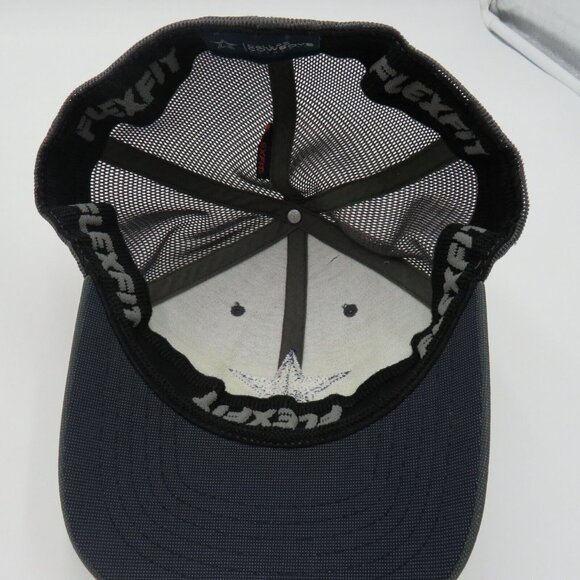 Dallas Cowboys Hat NFL Football Stretch Flex Fit Cap Gray Blue Rubber Logo Patch - Picture 8 of 12